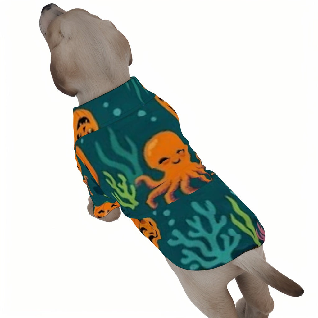 Spooky Reef Party All-Over Print Pet’s Hawaiian Shirt
