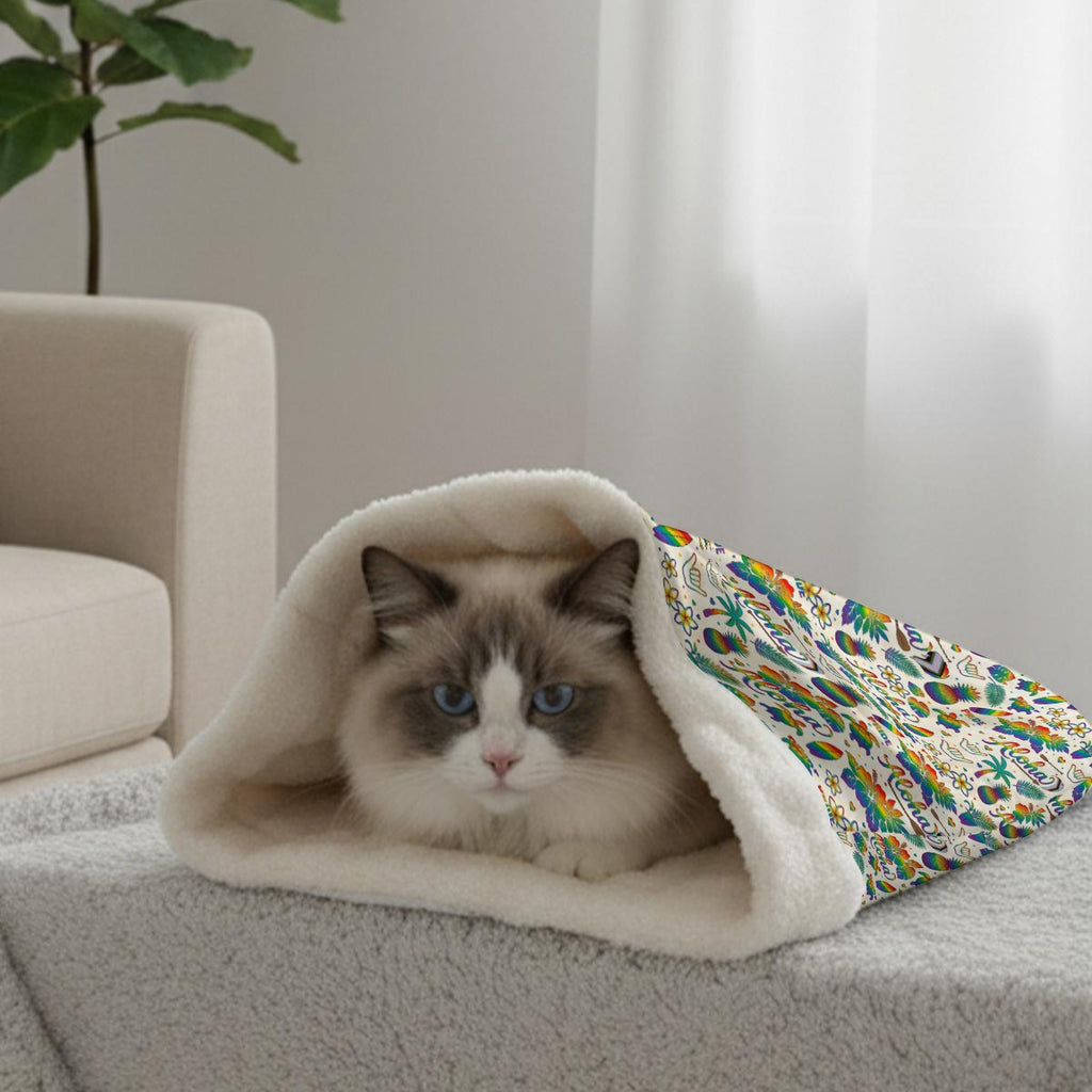 Aloha Pride All-Over Print Double-Layer Pet Sleeping Bag