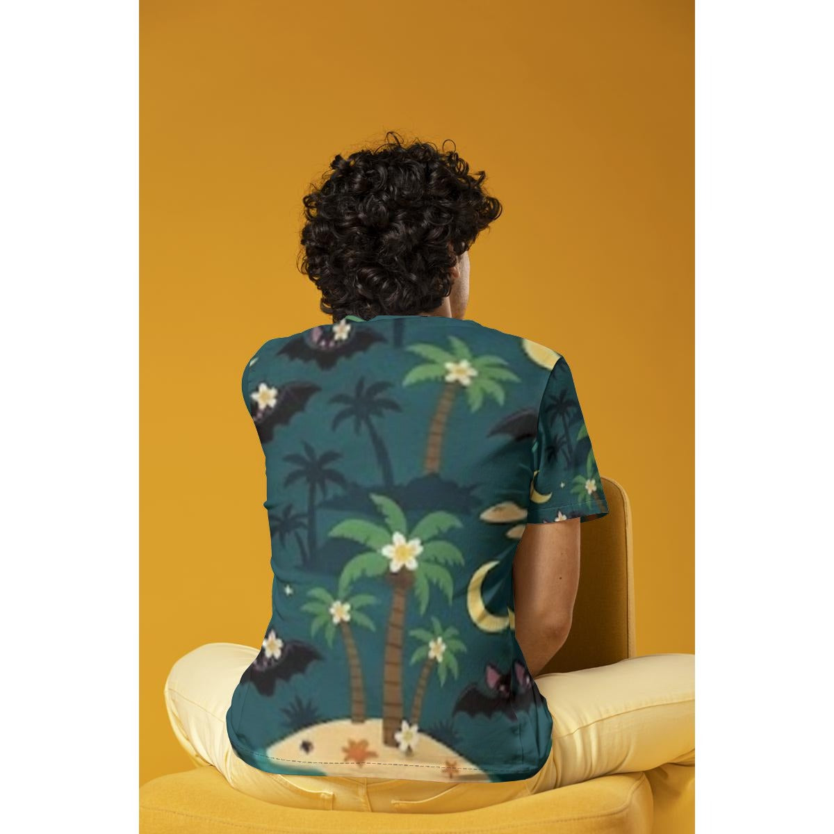 Palm Tree Bat Cave All-Over Print Adult Unisex O-Neck T-Shirt