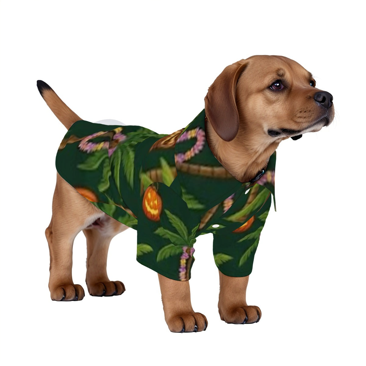 Palm Tree Tiki Lantern All-Over Print Pet’s Hawaiian Shirt